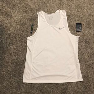 Brand new Nike Dri-fit tank top. Size Large. White